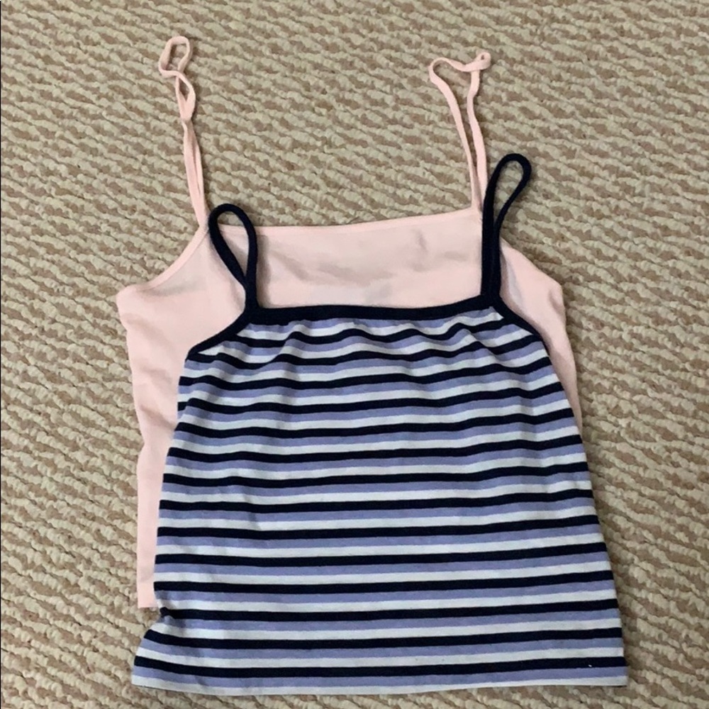 ✨FINAL PRICE✨Brandy Melville BUNDLE striped and pink tank top
